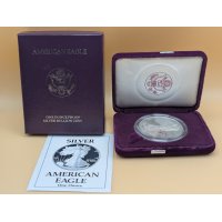 1990-S American Eagle One Ounce Proof Silver Dollar - Adolph A. Weinman Design