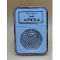 2005 American Silver Eagle $1 Coin NGC MS 69 - Adolph A. Weinman Walking Liberty Design