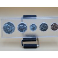 1951 US Mint Uncirculated 5-Coin Set - Half Dollar, Quarter, Dime, Nickel, Cent