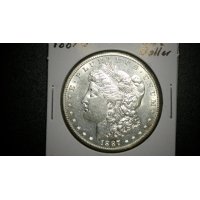 1887-S Morgan Silver Dollar Uncirculated Coin by George T. Morgan