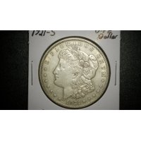 1921-S Morgan Silver Dollar Set - V.F. and A.U. Grades - George T. Morgan Design