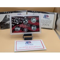 Lot of 2 2004-S United States Mint 50 State Quarters Silver Proof Sets Mint