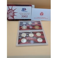 2002-S United States Mint Silver Proof Set 10 Coins with OGP COA 90% Silver