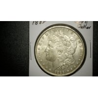 1889-P Morgan Silver Dollar Mint State Coin by George T. Morgan 90% Silver