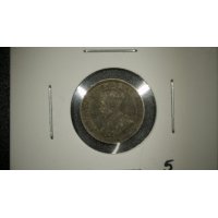 1918 Canada Silver 5 Cents Coin George V Extra Fine Sterling Silver Fish Scale
