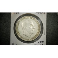 1966 Spain 100 Pesetas Silver Coin Francisco Franco Extra Fine Collectible
