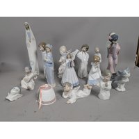 Lladró Porcelain Figurine Collection 15 Pieces Including Angels and Religious Figures