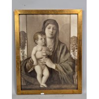 Framed Carbon Print after Giovanni Bellini Madonna degli Alberetti Antique Reproduction