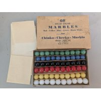Vintage Berry Pink Inc. Chinko-Checko-Marblo 60 Solid Color Marbles Set NOS