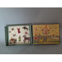 Vintage Beton Circus Toy Figure Set by Bergen Toy & Novelty Co in Original Box