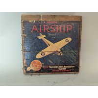 Vintage Airship Brand Valencia Orange Crate End Panel Americana Collectible