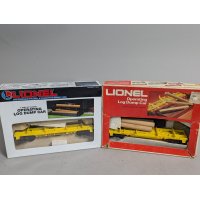 Lionel O/O27 Gauge Operating Log Dump Cars Collectible Model Trains Lot