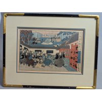 Reproduction Japanese Woodblock Print by Utagawa Kunisada, Chushingura Act IV