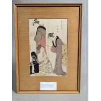 Reproduction Japanese Woodblock Print after Torii Kiyonaga, 'Tatsumi The Southeast'