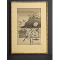 Reproduction Japanese Woodblock Print Katsushika Hokusai Umbrella Makers Artwork