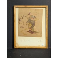 Elyse Ashe Lord 'Yang Kuei Fei' Japanese Print Framed Etching c. 1927