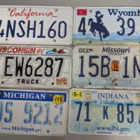 20 Assorted License Plates from Various US States