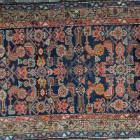 Antique Hamadan Tribal Hand Woven Rug with Floral Motifs