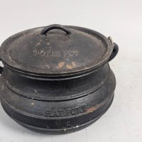 Cast Iron Flat Potjie Pot With Lid by Action Africa